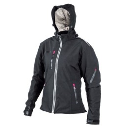 Blouson femme Soft-Shell Couleur Noir/Rose